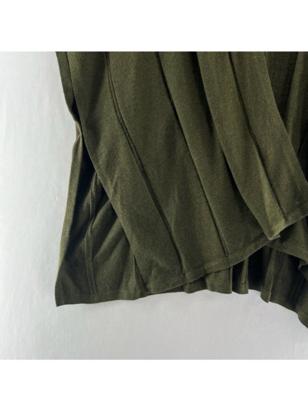 LOFT Open Front Poncho Cardigan Sweater Womens XS/S Kimono Relaxed Olive Green - Picture 6 of 9